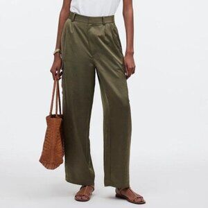 Madewell High-Rise Straight Cargo Trousers Pants Olive Green Women's 10
